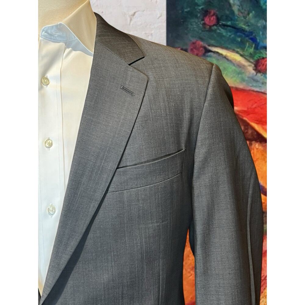 Hugo Boss Galilei Sigma 44-46L 38x30 Gray Blue Shadow Suit Virgin Wool - Picture 5 of 16